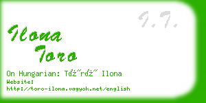 ilona toro business card